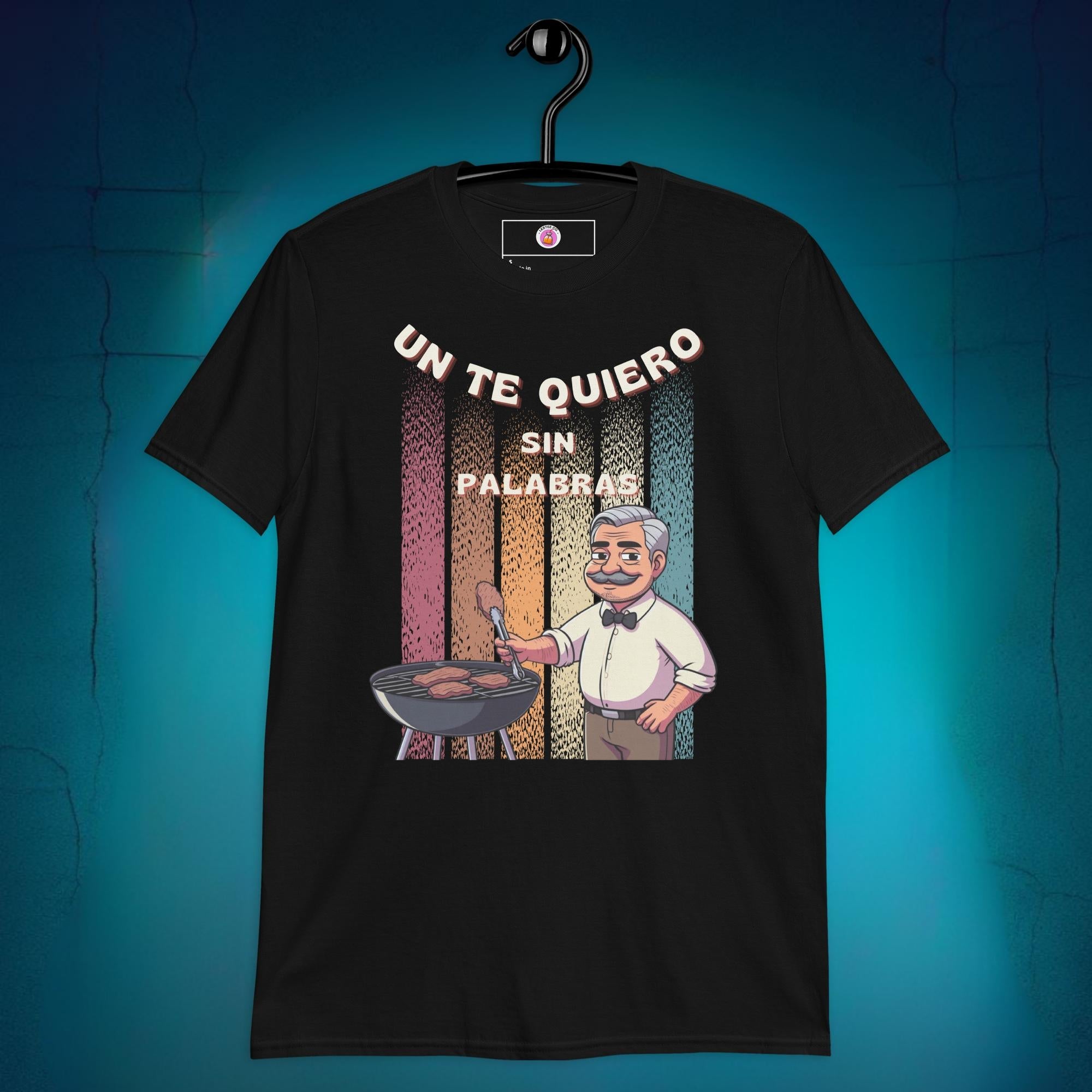 Te Quiero Carne Asada black t-shirt, a funny Latino dad grilling gift tee from LesTeeCo